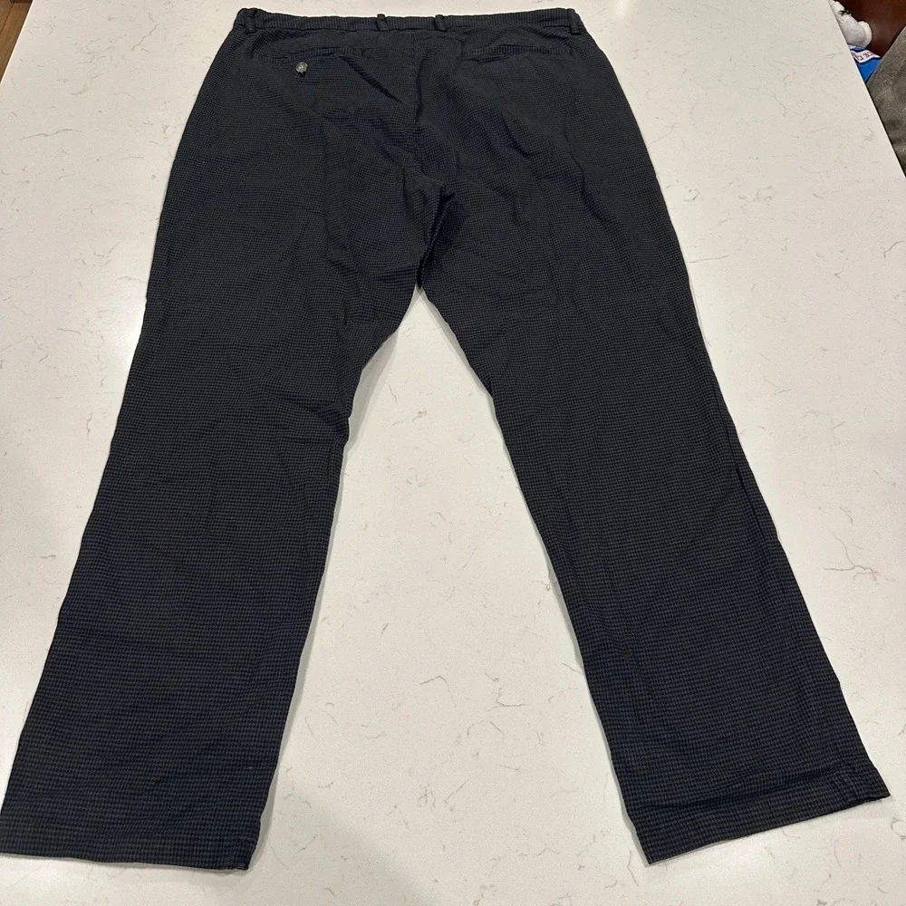 Old Navy Men 36x30 Slim Built-In Flex Houndstooth Pants Charcoal Grey Black